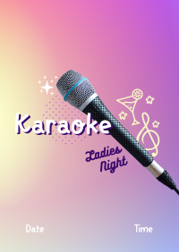 Karaoke Ladies Night Flyer Design