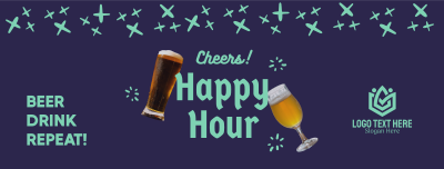 Sparkling Happy Hour Facebook cover Image Preview