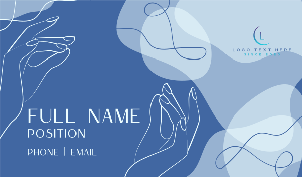 Elegant Hand Squiggles Business Card Design Image Preview