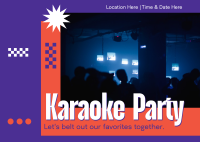 Karaoke Break Postcard Image Preview