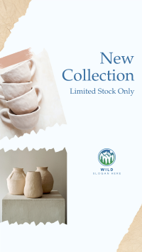 Handmade Ceramics New Collection Facebook Story Design