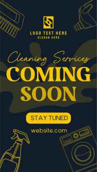 Coming Soon Cleaning Services TikTok Video Design
