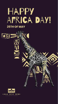 Giraffe Ethnic Pattern Instagram Story Design