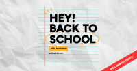 Back To School Notebook Facebook ad Image Preview