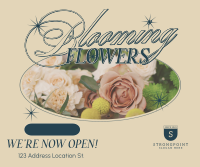 Blooming Today Floral Facebook Post Design