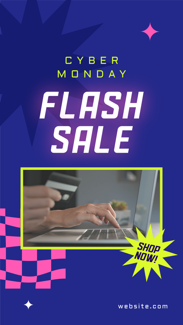 Cyber Flash Sale Facebook Story Design Image Preview