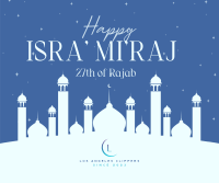 Isra' Mi'raj Spiritual Night Facebook Post Design