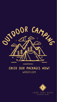 Rustic Camping Instagram story Image Preview