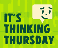 Cute Speech Bubble Thinking Thursday Facebook Post Image Preview