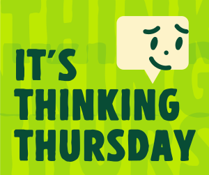 Cute Speech Bubble Thinking Thursday Facebook post Image Preview