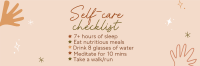 Self care checklist Twitter header (cover) Image Preview