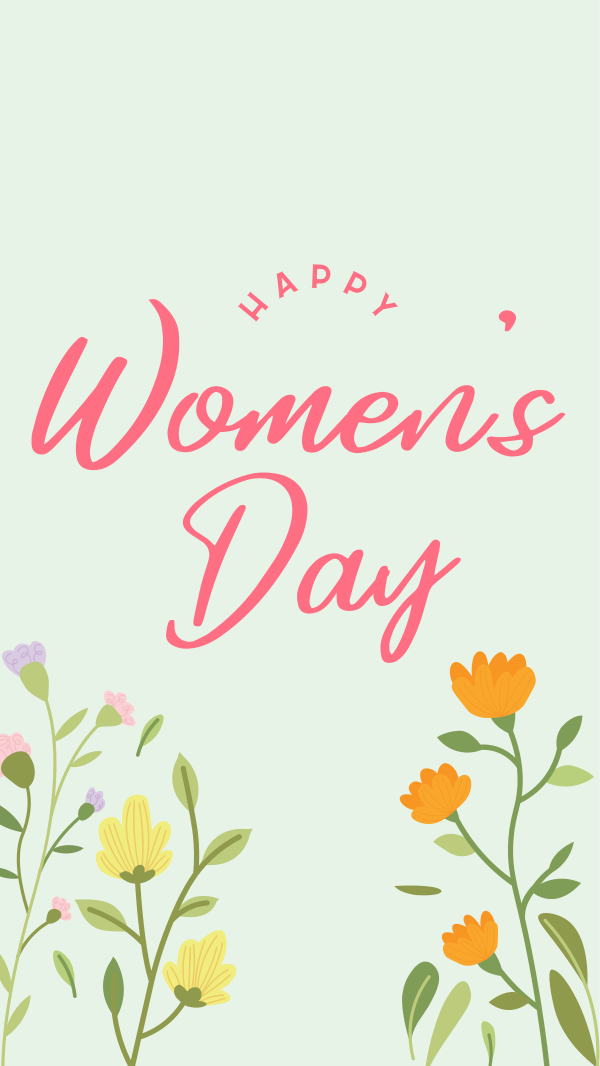 Floral Women's Day Facebook Story Design