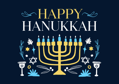 Peaceful Hanukkah Postcard Image Preview