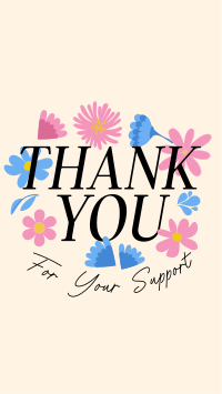 Floral Thank You Instagram reel Image Preview
