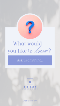 Aesthetic Q&A Facebook story Image Preview