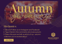 Autumn Leaves Giveaway Postcard Image Preview