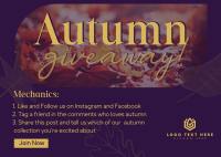 Autumn Leaves Giveaway Postcard Image Preview