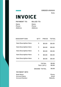 Classic Business Professional Invoice Design