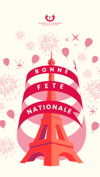 Bastille Day Celebration Facebook Story Design