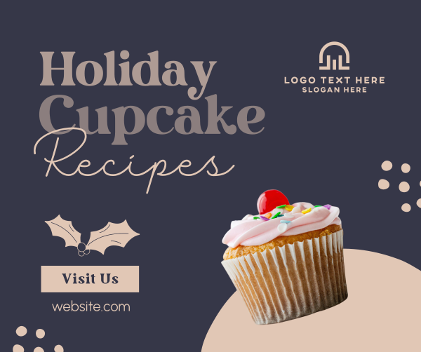 Christmas Cupcake Recipes Facebook Post Design Image Preview