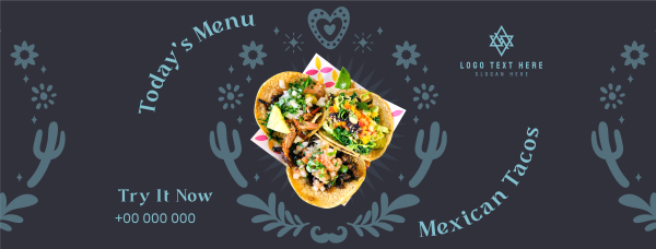 Mexican Taco Facebook Cover Design Image Preview