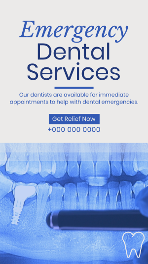 Corporate Emergency Dental Service Instagram story Image Preview