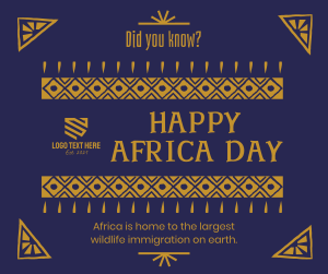 Decorative Africa Day Facebook post