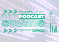 Futuristic Tech Podcast Postcard Image Preview