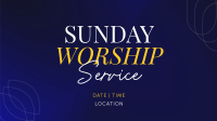 Worship Livestream Facebook Event Cover Design