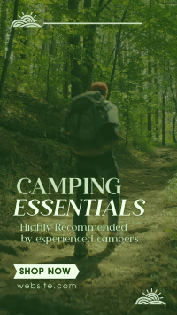Mountain Hiking Camping Essentials Video Image Preview