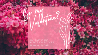 Sweet Pink Valentine Zoom background Image Preview
