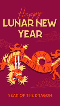 Lunar Year Chinese Dragon Instagram Story Design