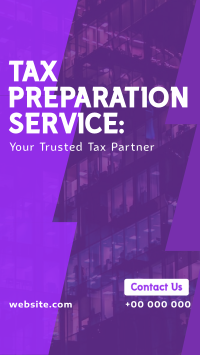 Your Trusted Tax Partner YouTube Short Design
