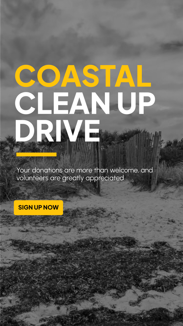 Coastal Clean Up Instagram Story Design Image Preview
