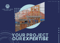 Modern Abstract Construction Service Postcard Image Preview