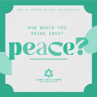 Contemporary United Nations Peacekeepers Instagram Post Design