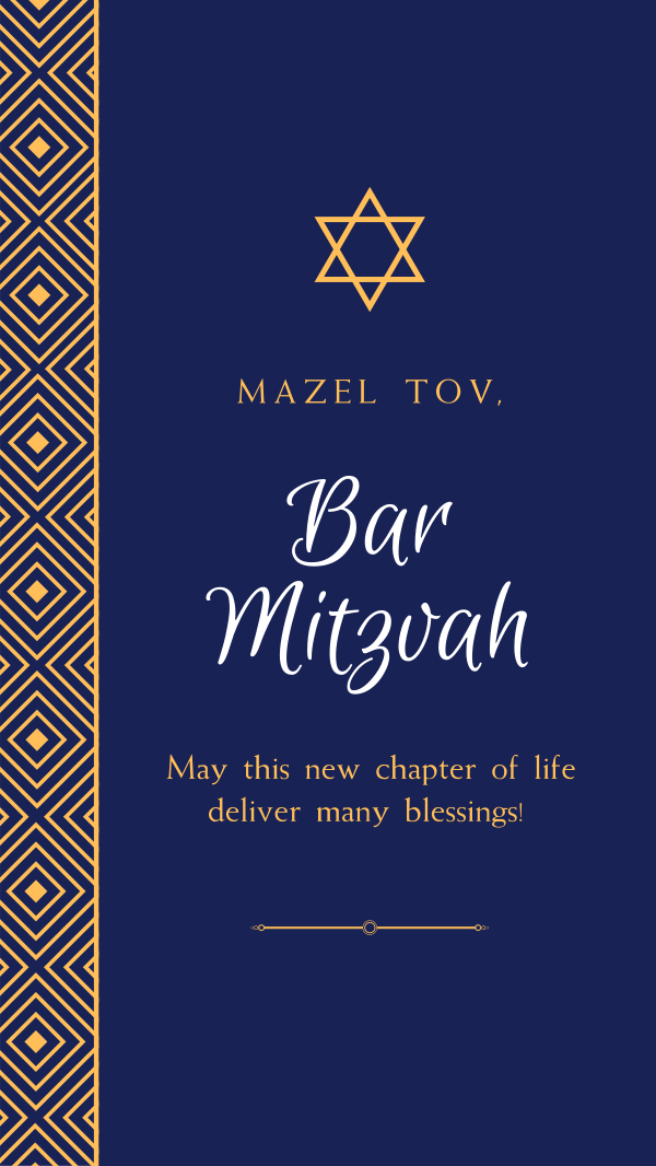 Bar Mitzvah Instagram Story Design Image Preview