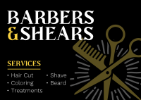 Barbers & Shears Postcard Image Preview
