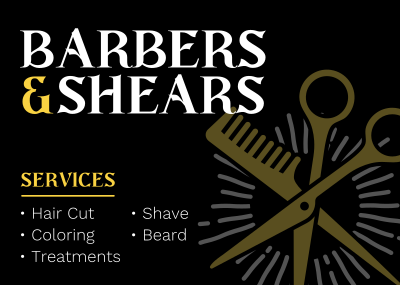 Barbers & Shears Postcard Image Preview