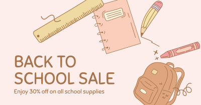 Back to School Sale Facebook ad Image Preview