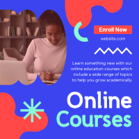 Online Education Courses Instagram Post Design