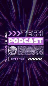 Futuristic Tech Podcast Facebook story Image Preview