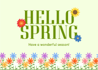 Hello Spring! Postcard Image Preview