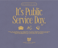 Minimalist Public Service Day Facebook post Image Preview