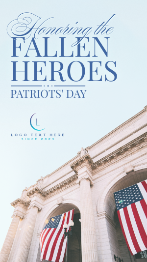 Minimalist Patriot's Day Facebook story Image Preview