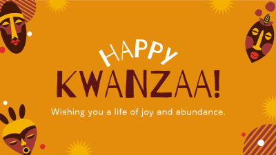 Kwanzaa Mask Facebook event cover Image Preview