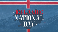 Sparkly Icelandic National Day Animation Image Preview