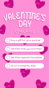 Valentine's Checklist YouTube Short Design
