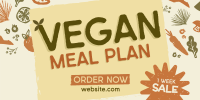 Organic Vegan Food Sale Twitter Post Design