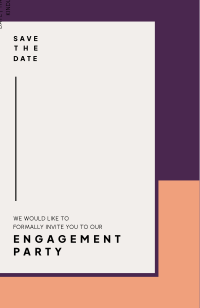 Fun Modern Engagement Party Invitation Design